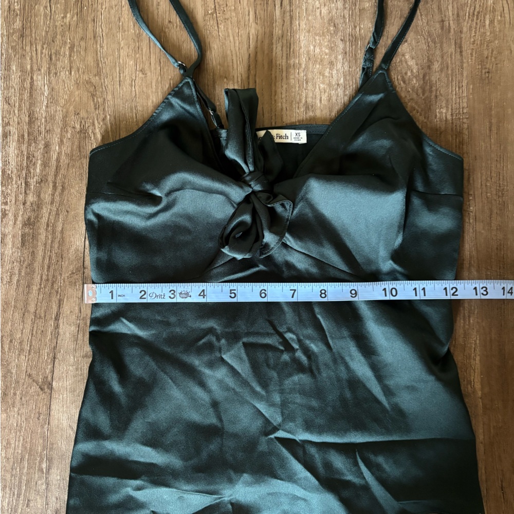 Abercrombie and Fitch Dark Green Satin Cami